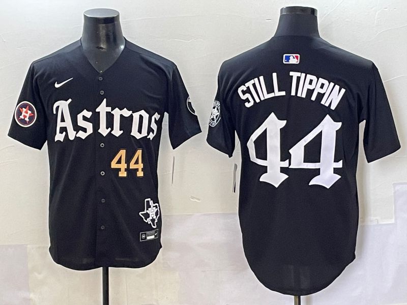 Men 2025 Houston Astros 44 Still Tippin Black Five generations Joint Name Nike MLB Jersey style 9